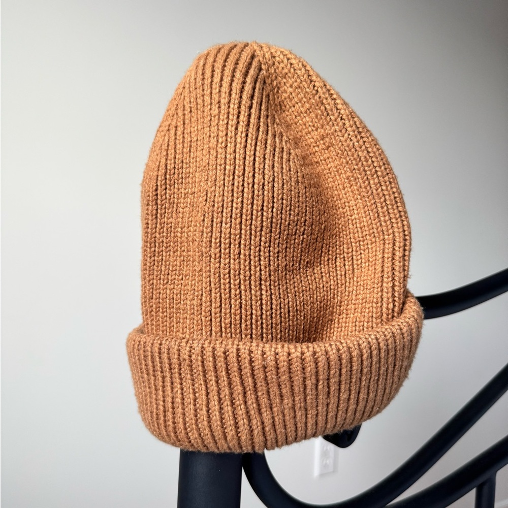 Cozy Tan Knit Beanie